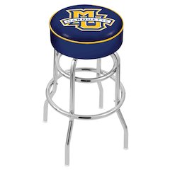 25" L7C1 - 4" Marquette Cushion Seat with Double-Ring Chrome Base Swivel Bar Stool by Holland Bar Stool Company