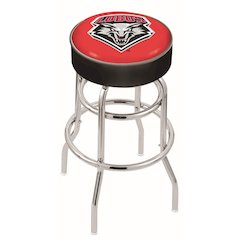 25" L7C1 - 4" New Mexico Cushion Seat with Double-Ring Chrome Base Swivel Bar Stool by Holland Bar Stool Company