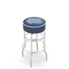 25" L7C1 - 4" North Carolina Cushion Seat with Double-Ring Chrome Base Swivel Bar Stool by Holland Bar Stool Company