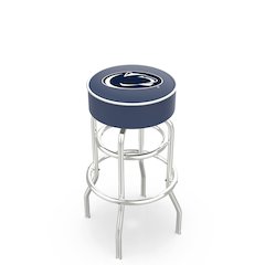 25" L7C1 - 4" Penn State Cushion Seat with Double-Ring Chrome Base Swivel Bar Stool by Holland Bar Stool Company