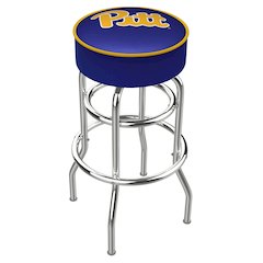 25" L7C1 - 4" Pitt Cushion Seat with Double-Ring Chrome Base Swivel Bar Stool by Holland Bar Stool Company