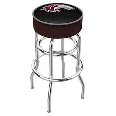 25" L7C1 - 4" Southern Illinois Cushion Seat with Double-Ring Chrome Base Swivel Bar Stool by Holland Bar Stool Company