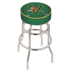 25" L7C1 - 4" Vermont Cushion Seat with Double-Ring Chrome Base Swivel Bar Stool by Holland Bar Stool Company