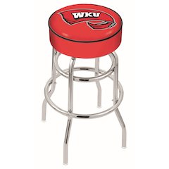 25" L7C1 - 4" Western Kentucky Cushion Seat with Double-Ring Chrome Base Swivel Bar Stool by Holland Bar Stool Company