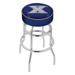 25" L7C1 - 4" Xavier Cushion Seat with Double-Ring Chrome Base Swivel Bar Stool by Holland Bar Stool Company