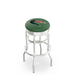 25" L7C3C - Chrome Double Ring UAB Swivel Bar Stool with 2.5" Ribbed Accent Ring by Holland Bar Stool Company