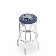 25" L7C3C - Chrome Double Ring Georgetown Swivel Bar Stool with 2.5" Ribbed Accent Ring by Holland Bar Stool Company