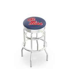 25" L7C3C - Chrome Double Ring Ole' Miss Swivel Bar Stool with 2.5" Ribbed Accent Ring by Holland Bar Stool Company