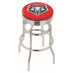25" L7C3C - Chrome Double Ring New Mexico Swivel Bar Stool with 2.5" Ribbed Accent Ring by Holland Bar Stool Company