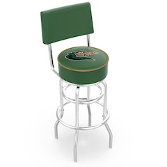25" L7C4 - Chrome Double Ring UAB Swivel Bar Stool with a Back by Holland Bar Stool Company