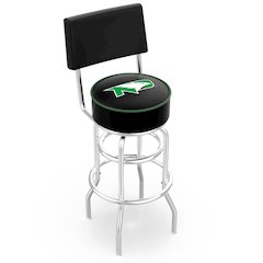 25" L7C4 - Chrome Double Ring North Dakota Swivel Bar Stool with a Back by Holland Bar Stool Company