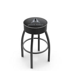 U.S. Space Force 25" Swivel Counter Stool with Black Wrinkle Finish