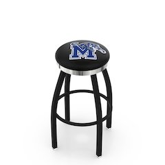 36" L8B2C - Black Wrinkle Memphis Swivel Bar Stool with Chrome Accent Ring by Holland Bar Stool Company