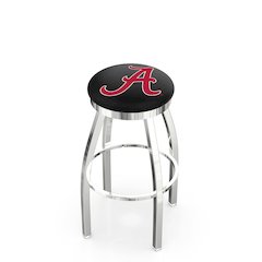 36" L8C2C - Chrome Alabama Swivel Bar Stool with Accent Ring by Holland Bar Stool Company