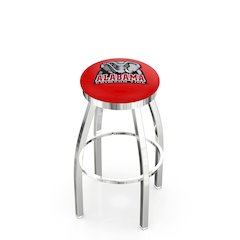 25" L8C2C - Chrome Alabama Swivel Bar Stool with Accent Ring by Holland Bar Stool Company