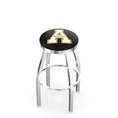 25" L8C2C - Chrome Appalachian State Swivel Bar Stool with Accent Ring by Holland Bar Stool Company