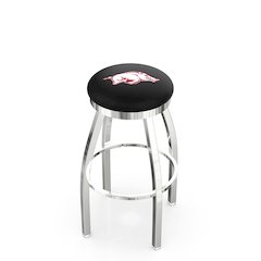 25" L8C2C - Chrome Arkansas Swivel Bar Stool with Accent Ring by Holland Bar Stool Company