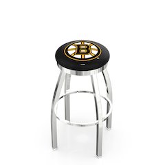 36" L8C2C - Chrome Boston Bruins Swivel Bar Stool with Accent Ring by Holland Bar Stool Company