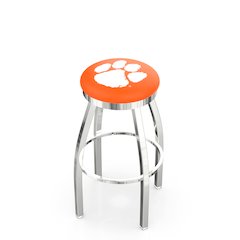 36" L8C2C - Chrome Clemson Swivel Bar Stool with Accent Ring by Holland Bar Stool Company