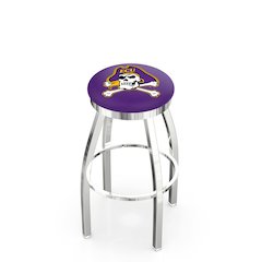 25" L8C2C - Chrome East Carolina Swivel Bar Stool with Accent Ring by Holland Bar Stool Company