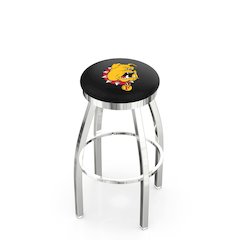 25" L8C2C - Chrome Ferris State Swivel Bar Stool with Accent Ring by Holland Bar Stool Company