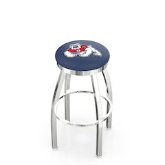 30" L8C2C - Chrome Fresno State Swivel Bar Stool with Accent Ring by Holland Bar Stool Company