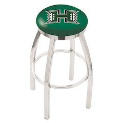 30" L8C2C - Chrome Hawaii Swivel Bar Stool with Accent Ring by Holland Bar Stool Company