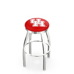 25" L8C2C - Chrome Houston Swivel Bar Stool with Accent Ring by Holland Bar Stool Company