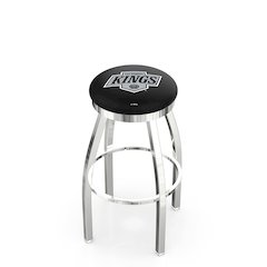 25" L8C2C - Chrome Los Angeles Kings Swivel Bar Stool with Accent Ring by Holland Bar Stool Company