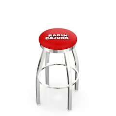 30" L8C2C - Chrome Louisiana-Lafayette Swivel Bar Stool with Accent Ring by Holland Bar Stool Company