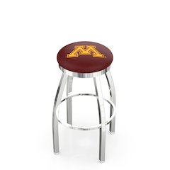 25" L8C2C - Chrome Minnesota Swivel Bar Stool with Accent Ring by Holland Bar Stool Company