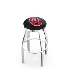 25" L8C2C - Chrome Oklahoma Swivel Bar Stool with Accent Ring by Holland Bar Stool Company
