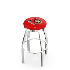 25" L8C2C - Chrome Ottawa Senators Swivel Bar Stool with Accent Ring by Holland Bar Stool Company