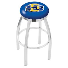 25" L8C2C - Chrome South Dakota State Swivel Bar Stool with Accent Ring by Holland Bar Stool Company