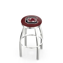 30" L8C2C - Chrome South Carolina Swivel Bar Stool with Accent Ring by Holland Bar Stool Company