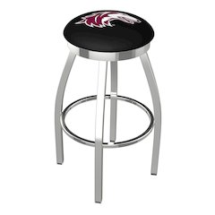 25" L8C2C - Chrome Southern Illinois Swivel Bar Stool with Accent Ring by Holland Bar Stool Company
