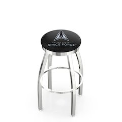 U.S. Space Force 30" Swivel Bar Stool with Chrome Finish