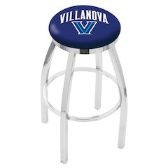 25" L8C2C - Chrome Villanova Swivel Bar Stool with Accent Ring by Holland Bar Stool Company