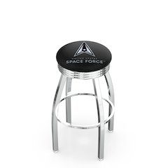 L8C2C U.S. Space Force 25" Swivel Counter Stool with Chrome Finish