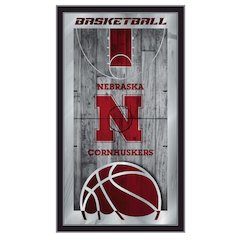 Nebraska 15" x 26" Basketball Mirror