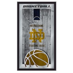 University of Notre Dame 15"x26" Basketball Wall Mirror