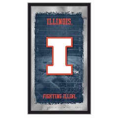 Illinois 15" x 26" Football Mirror