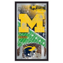 Michigan 15" x 26" Football Mirror