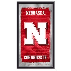 Nebraska 15" x 26" Football Mirror