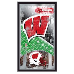 Wisconsin 15" x 26" Football Mirror