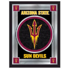 Arizona State 17" x 22" Logo Mirror with Pitchfork logo