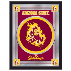 Arizona State 17" x 22" Logo Mirror with Sparky logo