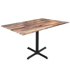 30" Tall OD211 Indoor/Outdoor All-Season Table with 32" x 48" Rustic Top