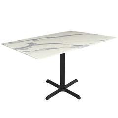 30" Tall OD211 Indoor/Outdoor All-Season Table with 32" x 48" White Marble Top
