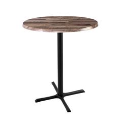 42" Tall OD211 Indoor/Outdoor All-Season Table with 30" Diameter Rustic Top